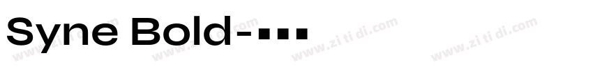 Syne Bold字体转换